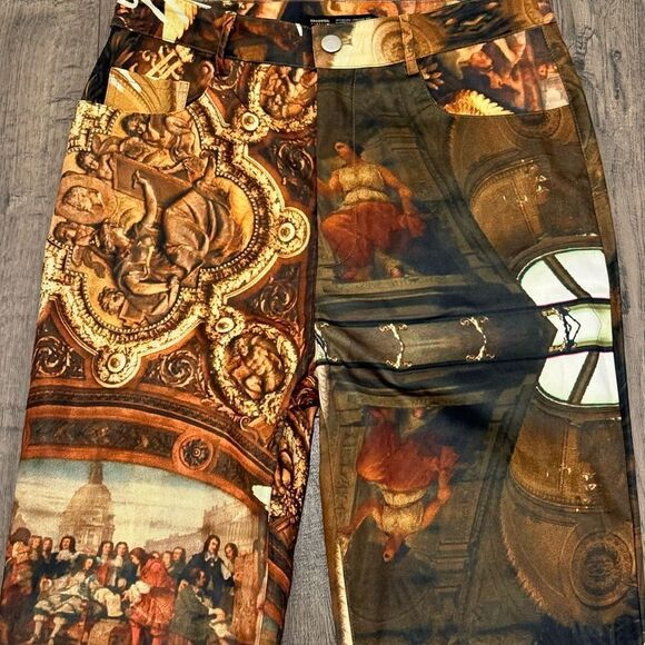 Artistic Print Women's Pants - Picture 9 of 13